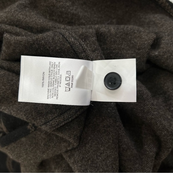 Express Plaid Size Medium Men's Brown/Tan Flannel Long Sleeve Button-Up - Picture 7 of 8